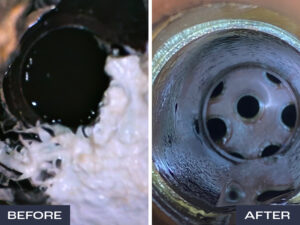 Before-After View of a Heat Exchanger Tube with Nanobubble Generator